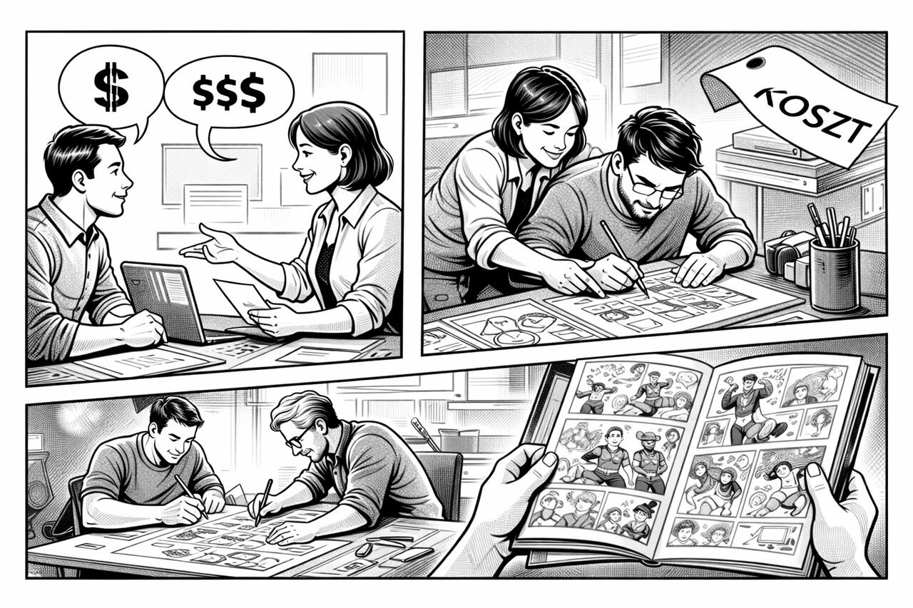 Ile kosztuje komiks na zamówienie – rozmowa o cenie i proces tworzenia komiksu