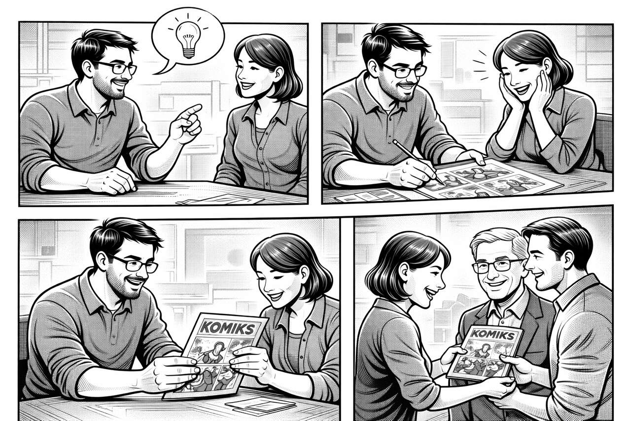 Komiks na zamówienie jako prezent opowiadający osobistą historię