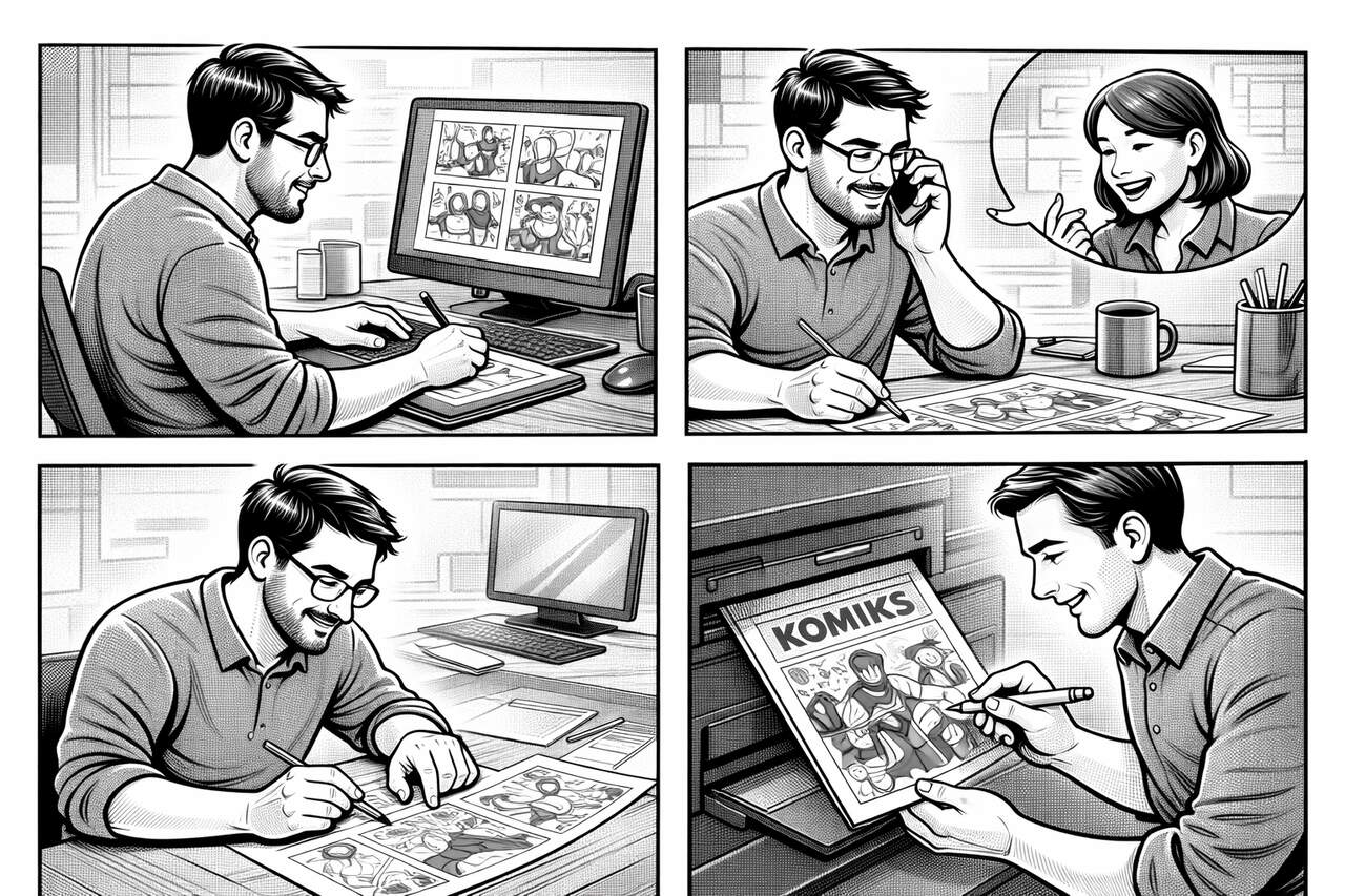 Komiks na zamówienie online – współpraca na odległość